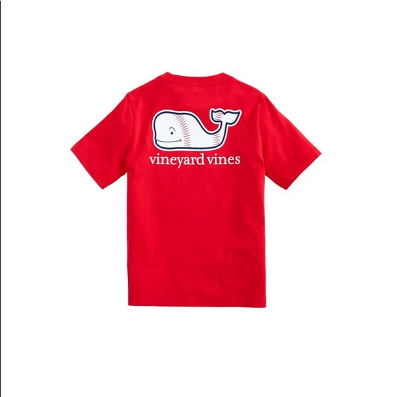 ❤️⚾️Vineyard Vines Boys Size L Baseball Whale Pocket T-Shirt ⚾️❤️ - Picture 2 of 10